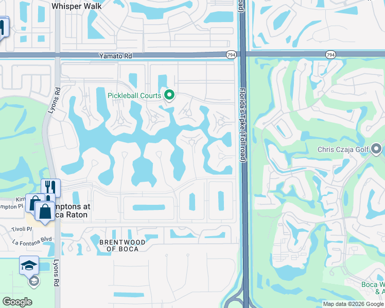 map of restaurants, bars, coffee shops, grocery stores, and more near 2003 Guildford East in Boca Raton