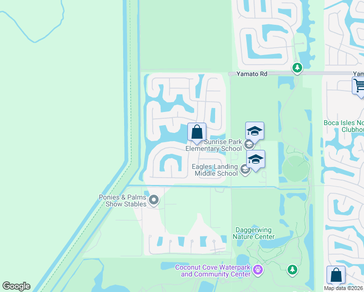 map of restaurants, bars, coffee shops, grocery stores, and more near 11737 Bayfield Drive in Boca Raton