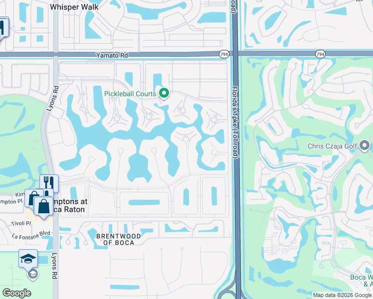 map of restaurants, bars, coffee shops, grocery stores, and more near 2003 Guildford East in Boca Raton
