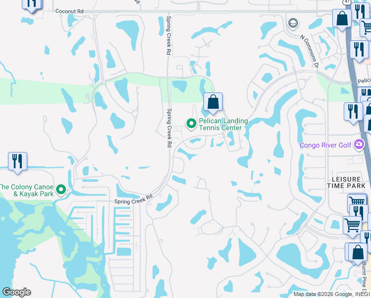 map of restaurants, bars, coffee shops, grocery stores, and more near 24637 Ivory Cane Drive in Bonita Springs