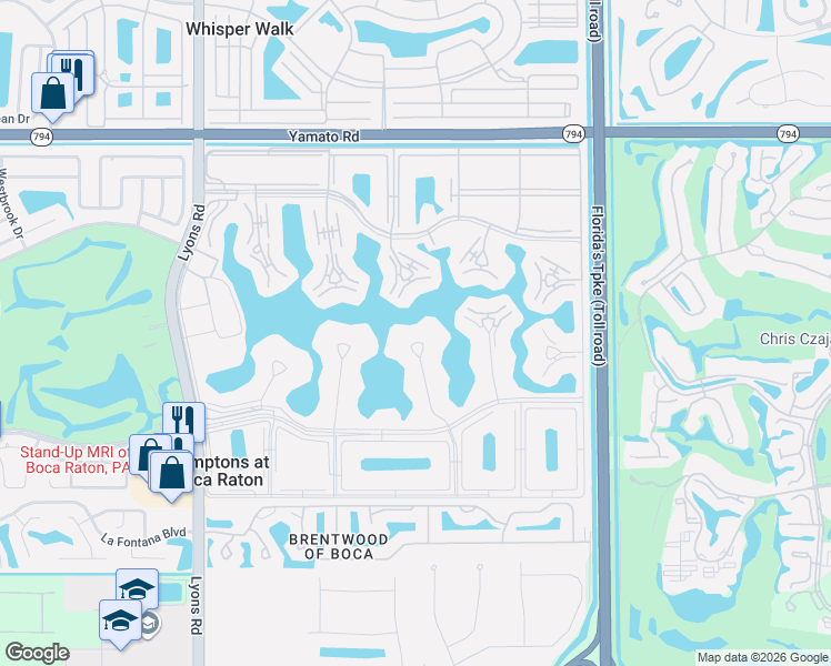 map of restaurants, bars, coffee shops, grocery stores, and more near 4043 Exeter C in Boca Raton