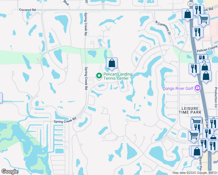 map of restaurants, bars, coffee shops, grocery stores, and more near 24320 Sandpiper Isle Way in Bonita Springs