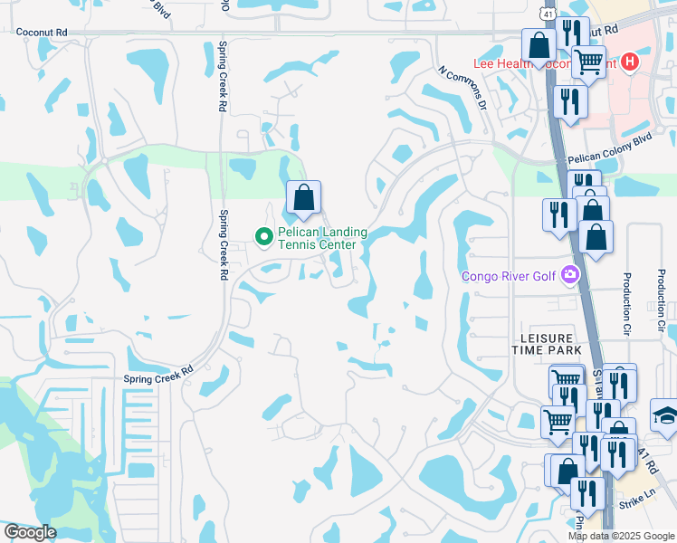 map of restaurants, bars, coffee shops, grocery stores, and more near 24371 Sandpiper Isle Way in Bonita Springs