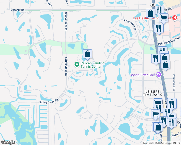 map of restaurants, bars, coffee shops, grocery stores, and more near 24320 Sandpiper Isle Way in Bonita Springs