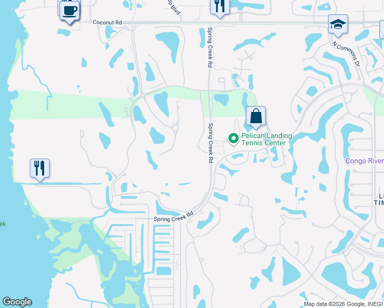 map of restaurants, bars, coffee shops, grocery stores, and more near 24241 Addison Place Court in Bonita Springs