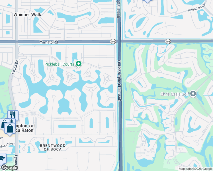 map of restaurants, bars, coffee shops, grocery stores, and more near 2036 Lincoln B in Boca Raton