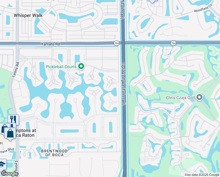map of restaurants, bars, coffee shops, grocery stores, and more near 2036 Lincoln B in Boca Raton