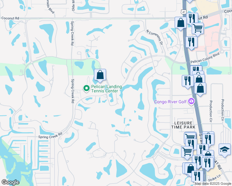 map of restaurants, bars, coffee shops, grocery stores, and more near 24320 Sandpiper Isle Way in Bonita Springs