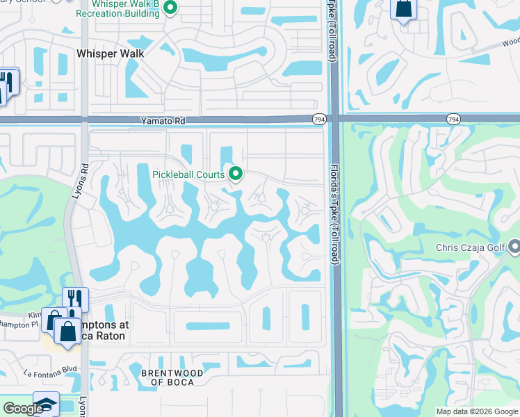 map of restaurants, bars, coffee shops, grocery stores, and more near 2018 Newcastle A in Boca Raton