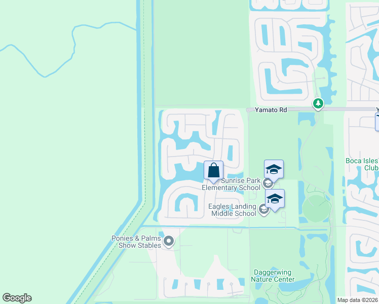 map of restaurants, bars, coffee shops, grocery stores, and more near 11797 Watercrest Lane in Boca Raton