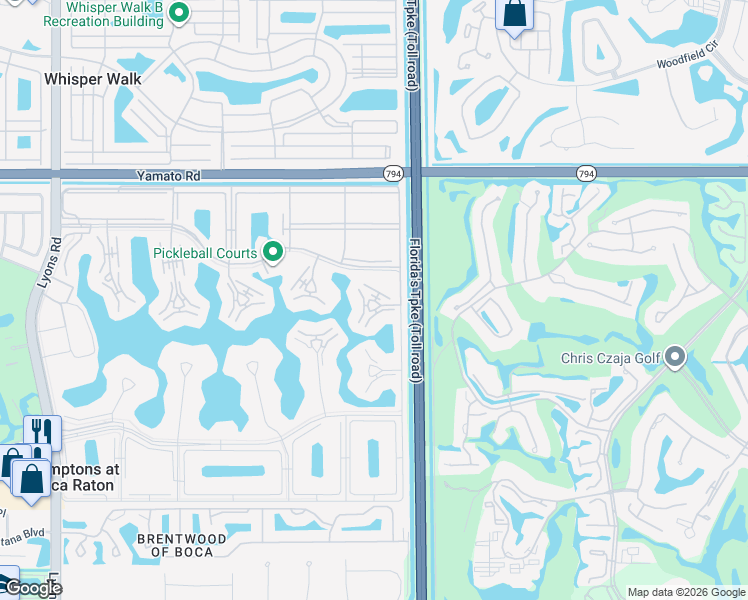 map of restaurants, bars, coffee shops, grocery stores, and more near 3026 Lincoln B in Boca Raton