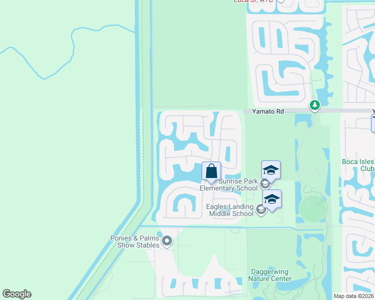 map of restaurants, bars, coffee shops, grocery stores, and more near 11797 Watercrest Lane in Boca Raton