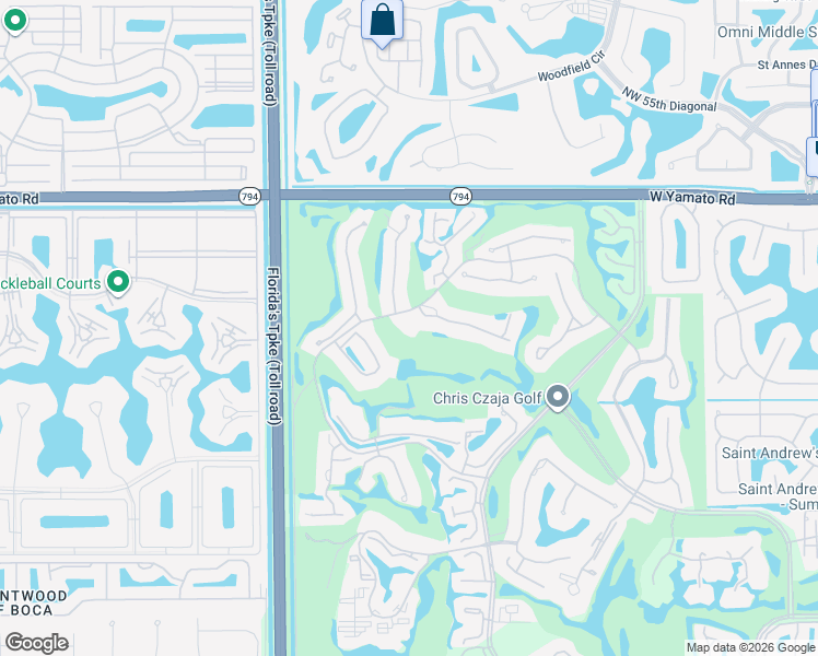 map of restaurants, bars, coffee shops, grocery stores, and more near 7632 Rexford Road in Boca Raton