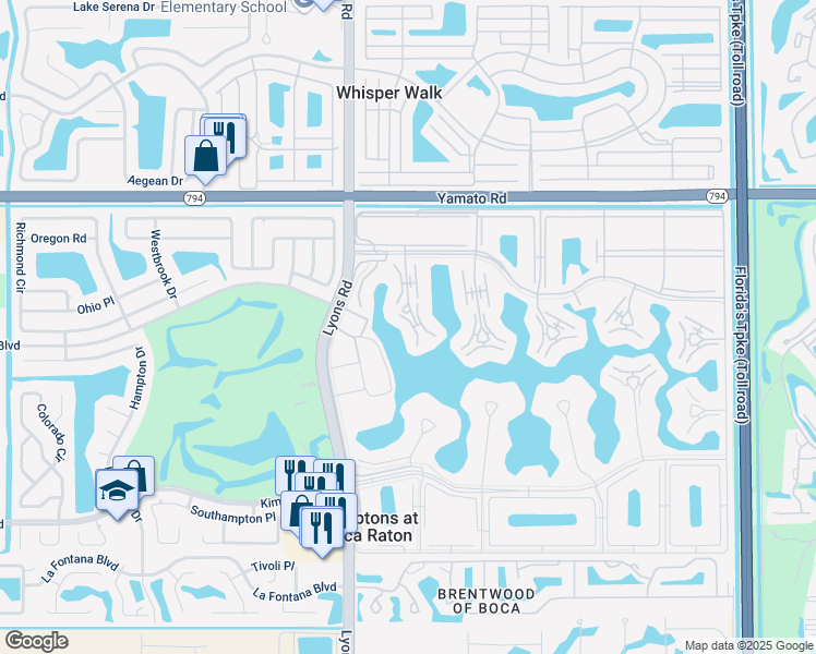 map of restaurants, bars, coffee shops, grocery stores, and more near 4043 Yarmouth C in Boca Raton