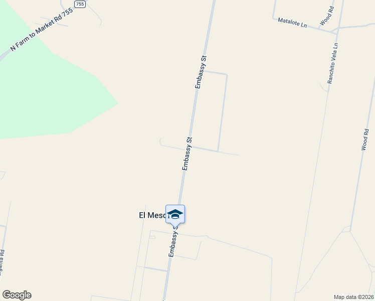 map of restaurants, bars, coffee shops, grocery stores, and more near 3084 Embassy Street in Rio Grande City