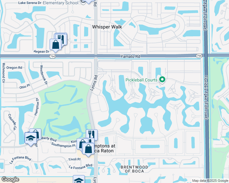 map of restaurants, bars, coffee shops, grocery stores, and more near 4043 Yarmouth C in Boca Raton