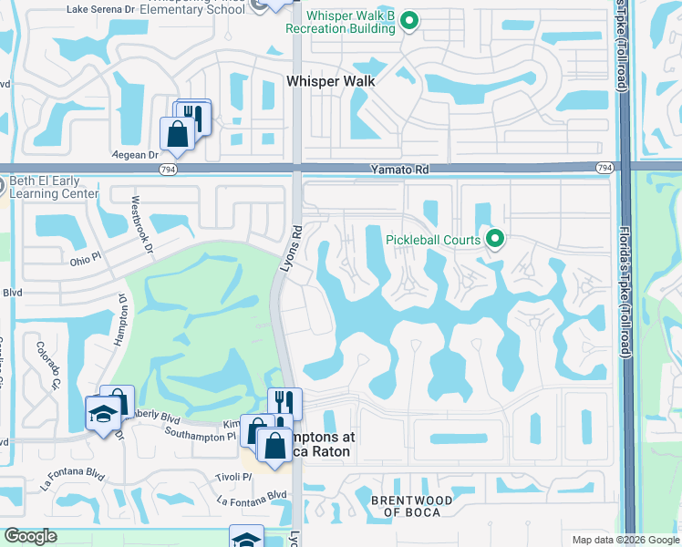 map of restaurants, bars, coffee shops, grocery stores, and more near 4043 Yarmouth C in Boca Raton