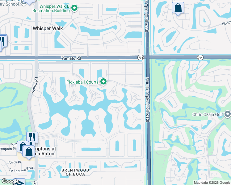 map of restaurants, bars, coffee shops, grocery stores, and more near 3012 Newcastle A in Boca Raton