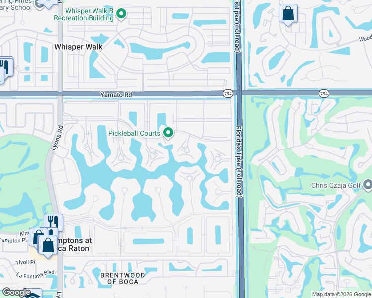 map of restaurants, bars, coffee shops, grocery stores, and more near 2018 Newcastle A in Boca Raton