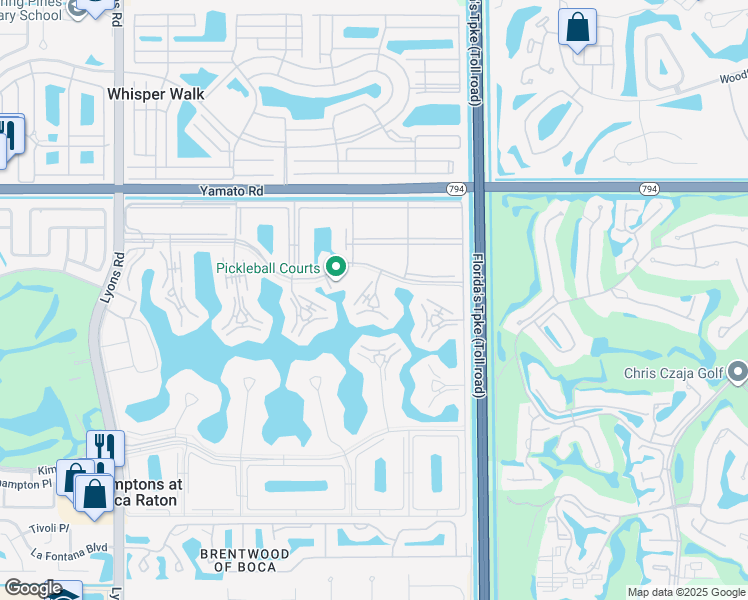 map of restaurants, bars, coffee shops, grocery stores, and more near 3012 Newcastle A in Boca Raton