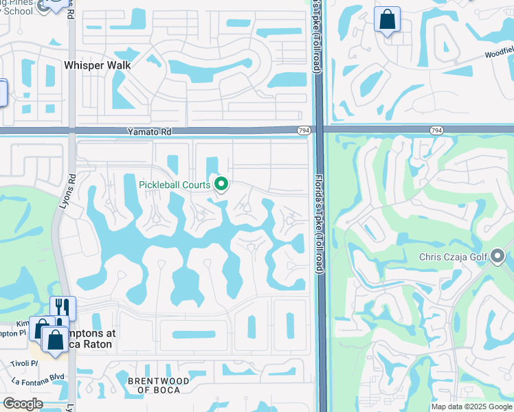 map of restaurants, bars, coffee shops, grocery stores, and more near 3012 Newcastle A in Boca Raton
