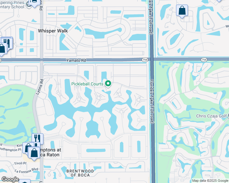 map of restaurants, bars, coffee shops, grocery stores, and more near 2018 Newcastle A in Boca Raton