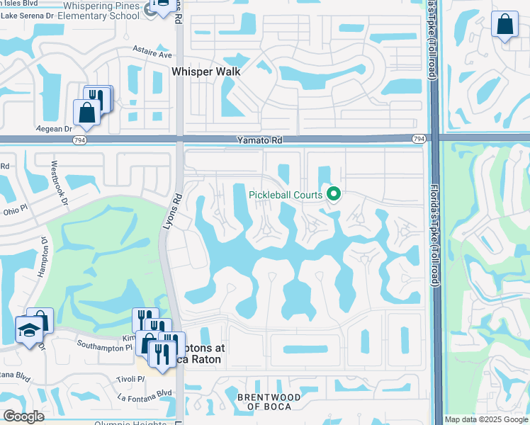 map of restaurants, bars, coffee shops, grocery stores, and more near 4099 Wolverton East in Boca Raton