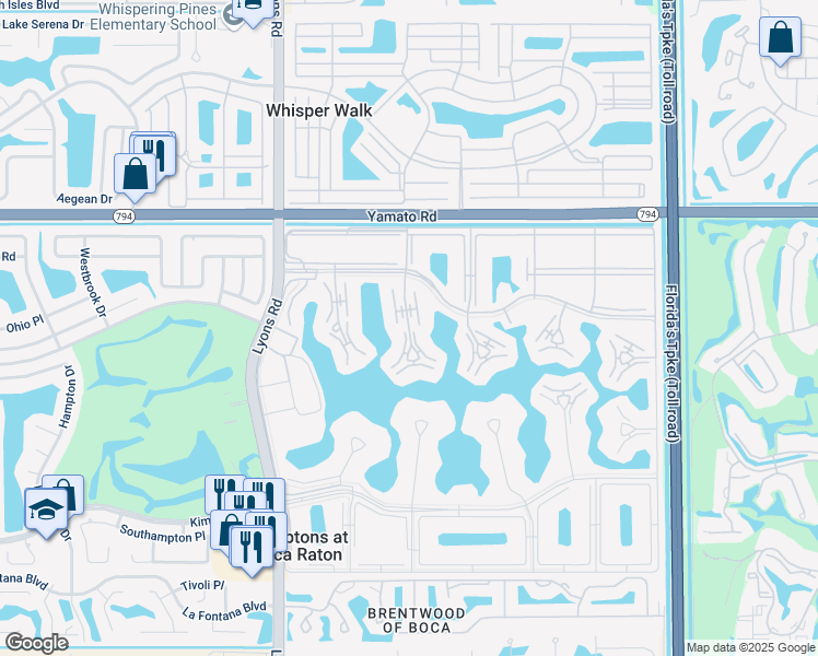 map of restaurants, bars, coffee shops, grocery stores, and more near 4099 Wolverton East in Boca Raton