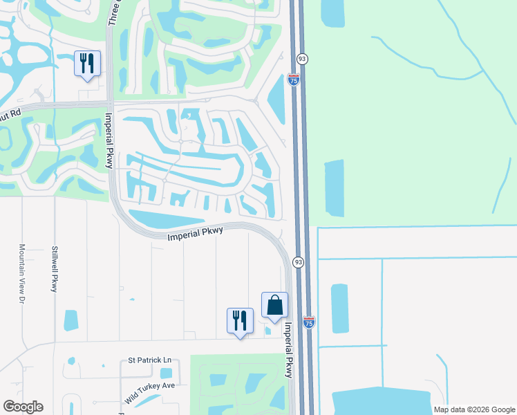 map of restaurants, bars, coffee shops, grocery stores, and more near 10921 Oak Island Road in Bonita Springs
