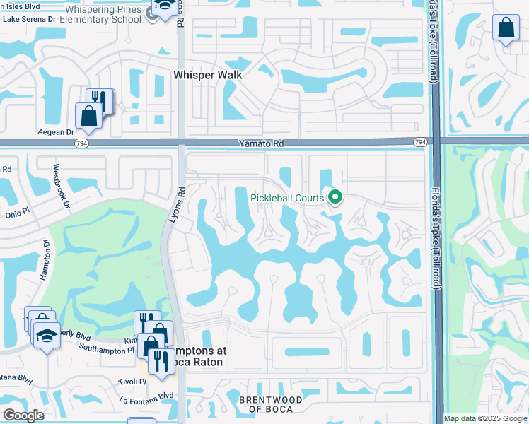 map of restaurants, bars, coffee shops, grocery stores, and more near 1086 Wolverton East in Boca Raton