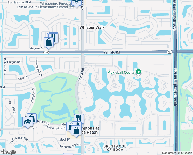 map of restaurants, bars, coffee shops, grocery stores, and more near 1045 Yarmouth C in Boca Raton