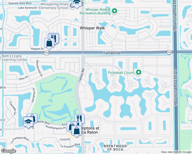 map of restaurants, bars, coffee shops, grocery stores, and more near 1045 Yarmouth C in Boca Raton