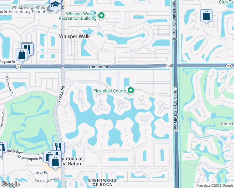 map of restaurants, bars, coffee shops, grocery stores, and more near 45 Preston F in Boca Raton