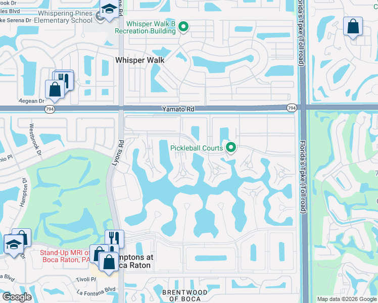 map of restaurants, bars, coffee shops, grocery stores, and more near 1086 Wolverton East in Boca Raton