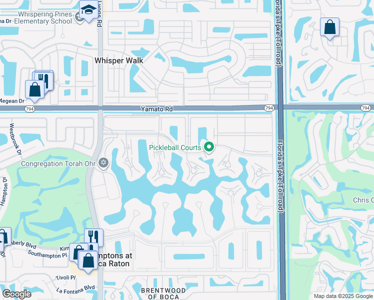 map of restaurants, bars, coffee shops, grocery stores, and more near 45 Preston F in Boca Raton