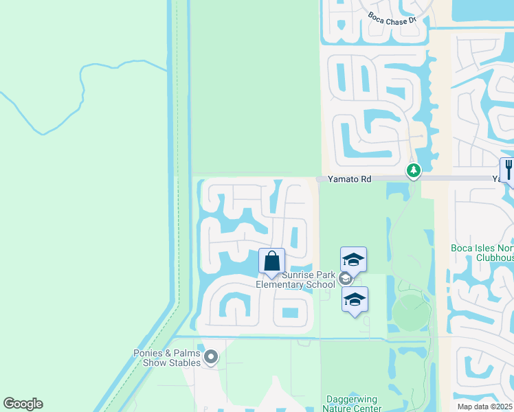 map of restaurants, bars, coffee shops, grocery stores, and more near 11748 Bayou Lane in Boca Raton