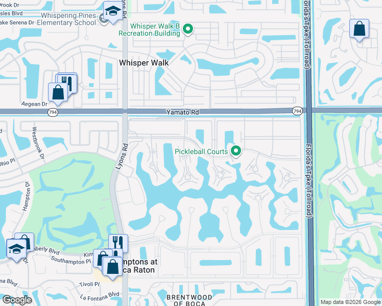 map of restaurants, bars, coffee shops, grocery stores, and more near 1086 Wolverton East in Boca Raton