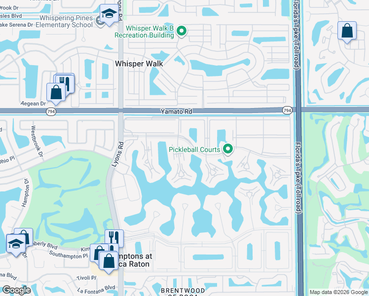 map of restaurants, bars, coffee shops, grocery stores, and more near 1086 Wolverton East in Boca Raton
