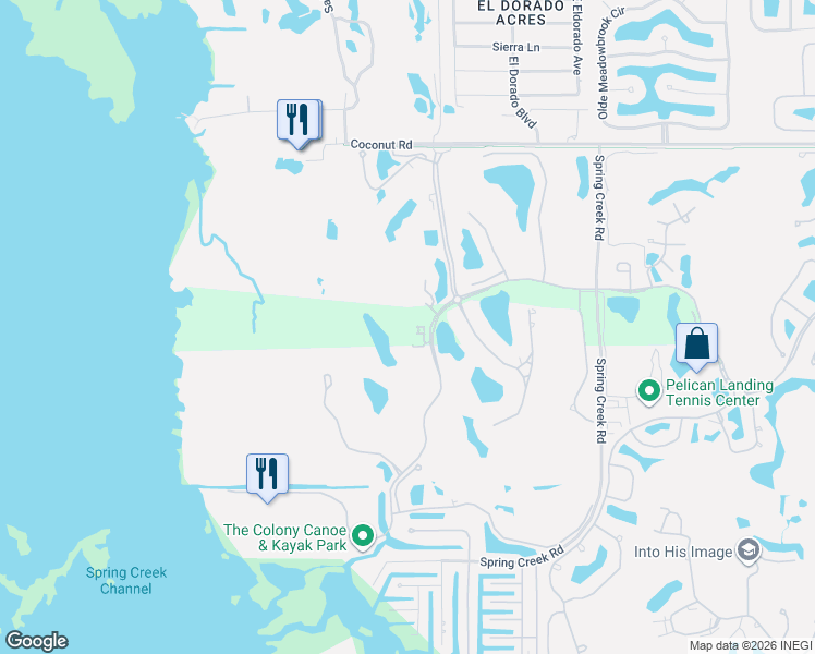map of restaurants, bars, coffee shops, grocery stores, and more near 23850 Via Italia Circle in Bonita Springs
