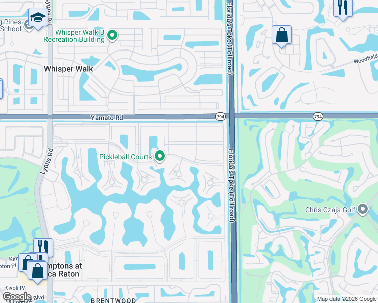 map of restaurants, bars, coffee shops, grocery stores, and more near 534 Mansfield M in Boca Raton