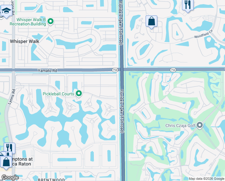 map of restaurants, bars, coffee shops, grocery stores, and more near 50 Mansfield B in Boca Raton