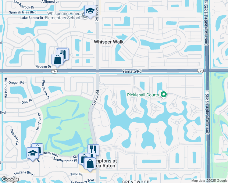 map of restaurants, bars, coffee shops, grocery stores, and more near 1045 Yarmouth C in Boca Raton