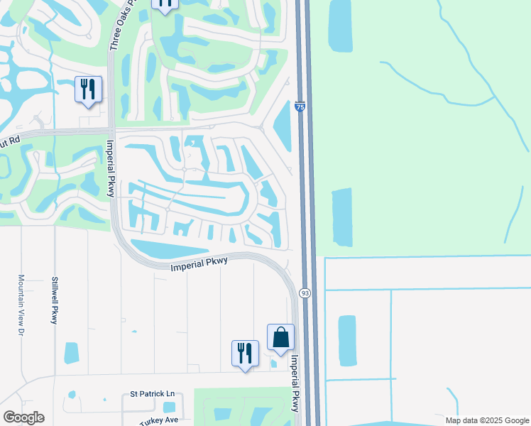 map of restaurants, bars, coffee shops, grocery stores, and more near 10921 Oak Island Road in Bonita Springs