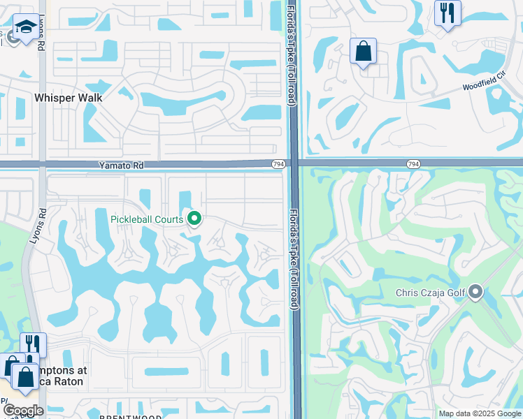 map of restaurants, bars, coffee shops, grocery stores, and more near 32 Mansfield B in Boca Raton