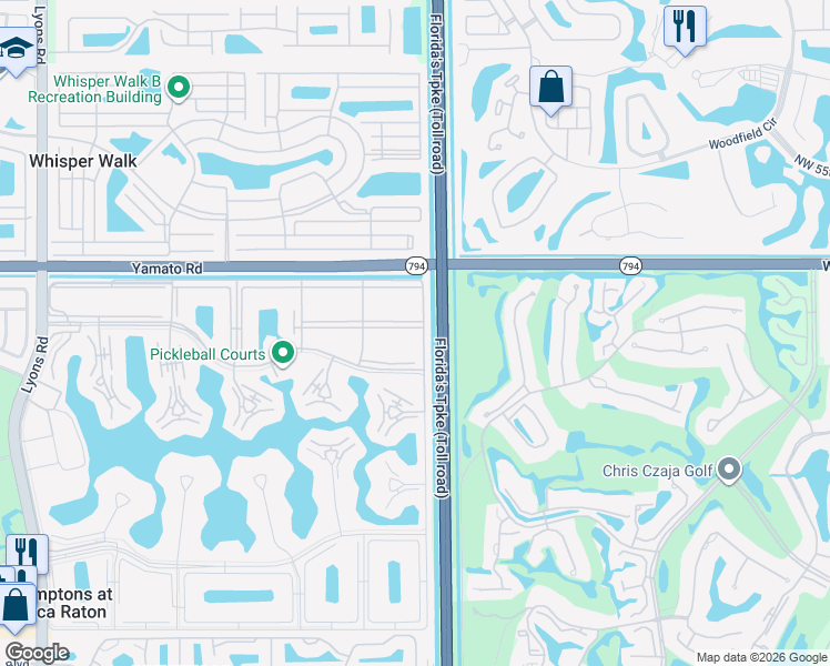 map of restaurants, bars, coffee shops, grocery stores, and more near 89 Mansfield D in Boca Raton