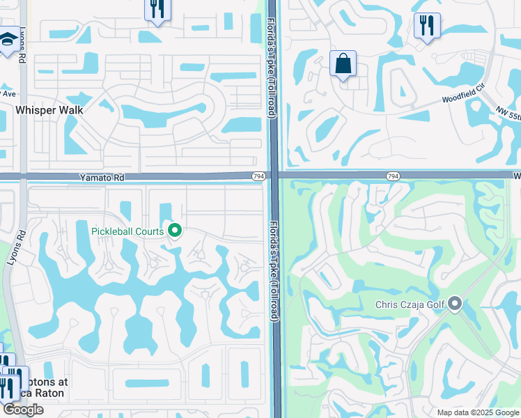 map of restaurants, bars, coffee shops, grocery stores, and more near 89 Mansfield D in Boca Raton
