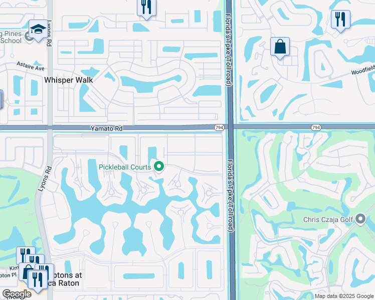 map of restaurants, bars, coffee shops, grocery stores, and more near 179 Mansfield East in Boca Raton