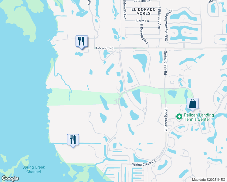 map of restaurants, bars, coffee shops, grocery stores, and more near 23750 Via Trevi Way in Bonita Springs