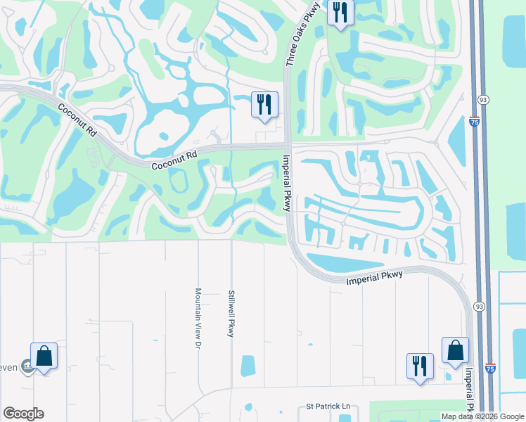 map of restaurants, bars, coffee shops, grocery stores, and more near 23917 Creek Branch Lane in Bonita Springs
