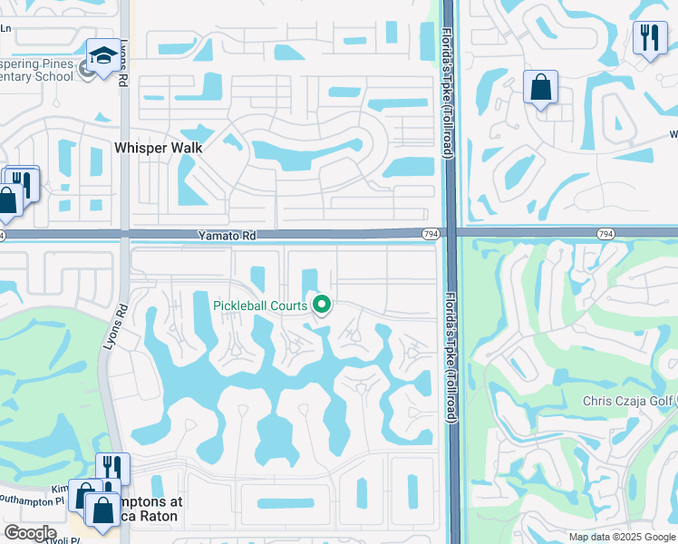 map of restaurants, bars, coffee shops, grocery stores, and more near 279 Mansfield G in Boca Raton